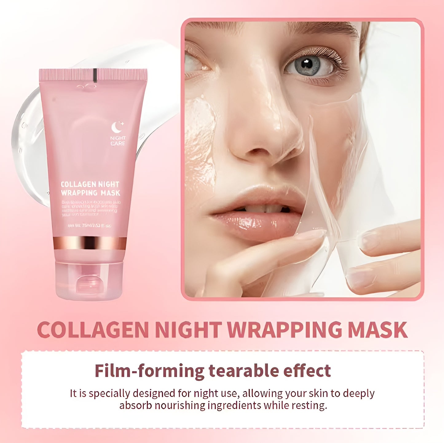GlowMask™ - Collagen Tearing Sleep Mask